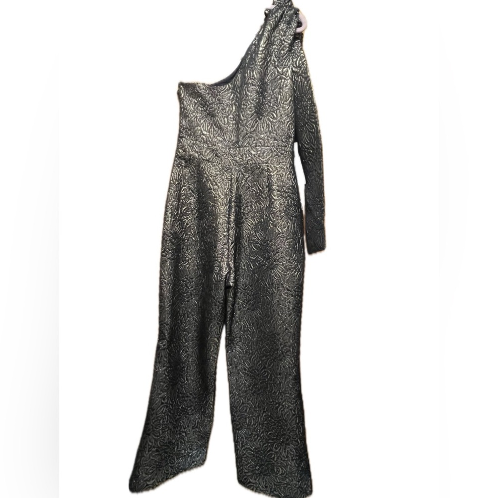 Metallic Gold & Black One sided jumpsuit.